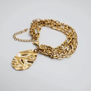 Kettingarmband verguld.