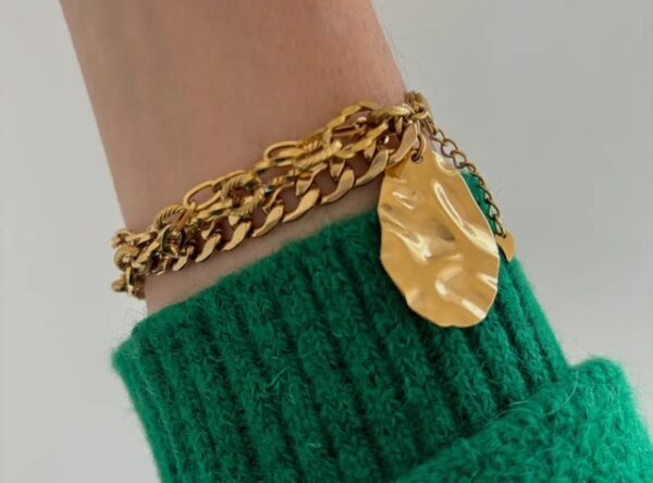 Kettingarmband verguld. - Afbeelding 2